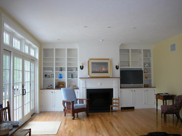 New Mantle And Built-in Shelves