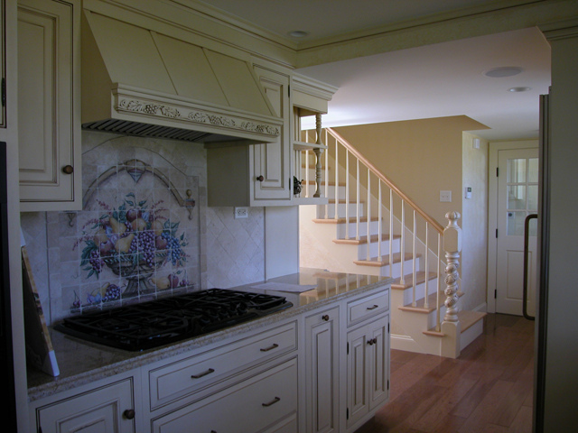 Painted Backsplash In Kitchen